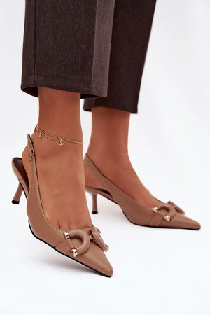Sandály na podpatku model 224500 Step in style