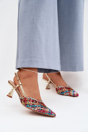 Sandály na podpatku model 225222 Step in style