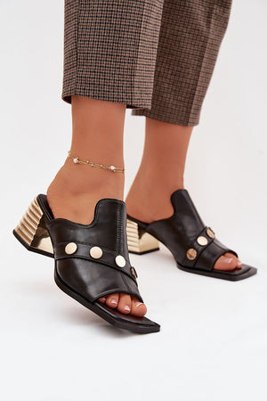 Klapky na podpatku model 225350 Step in style