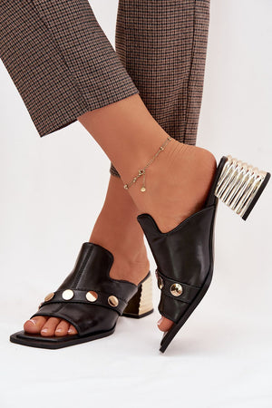 Klapky na podpatku model 225350 Step in style
