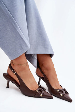 Sandály na podpatku model 225956 Step in style