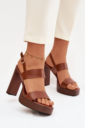 Sandály na podpatku model 226114 Step in style