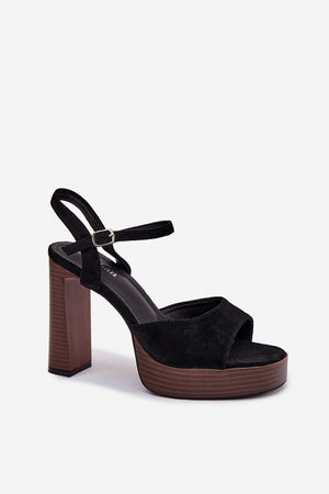Sandály na podpatku model 226118 Step in style