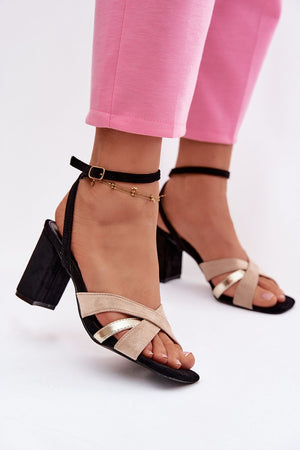 Sandály na podpatku model 226334 Step in style
