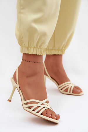 Sandály na podpatku model 227437 Step in style