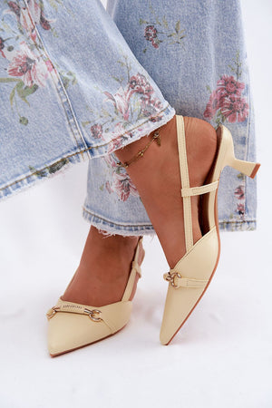 Sandály na podpatku model 227447 Step in style