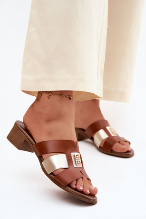 Klapky na podpatku model 227456 Step in style