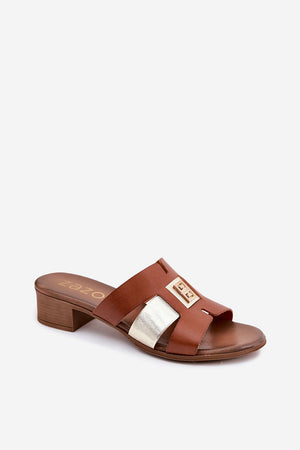 Klapky na podpatku model 227456 Step in style