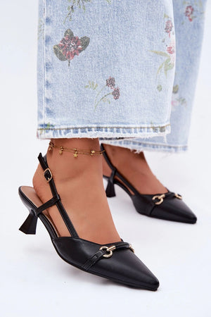 Sandály na podpatku model 227444 Step in style
