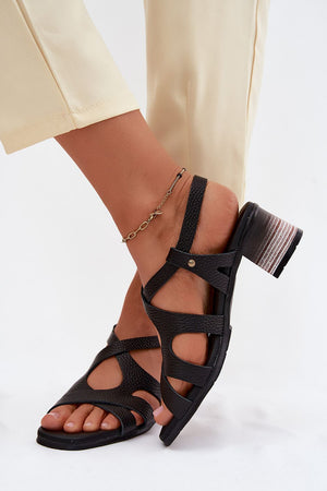 Sandály na podpatku model 227909 Step in style