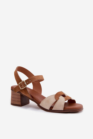 Sandály na podpatku model 227910 Step in style