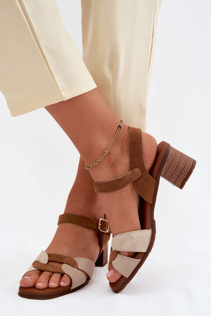 Sandály na podpatku model 227910 Step in style