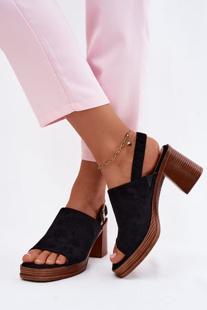 Sandály na podpatku model 227914 Step in style
