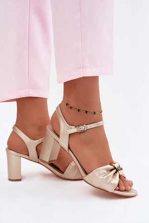 Sandály na podpatku model 227921 Step in style
