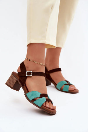 Sandály na podpatku model 227911 Step in style