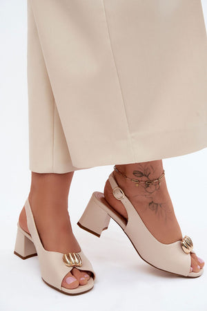 Sandály na podpatku model 228110 Step in style