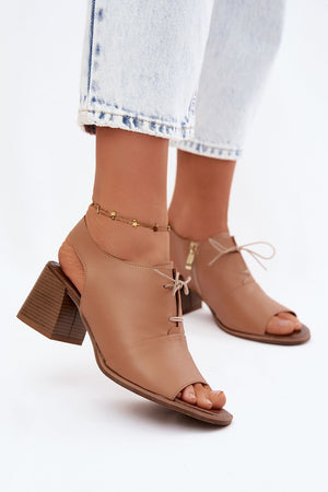 Sandály na podpatku model 228387 Step in style