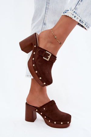 Klapky na podpatku model 228788 Step in style