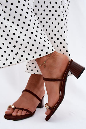 Klapky na podpatku model 228794 Step in style