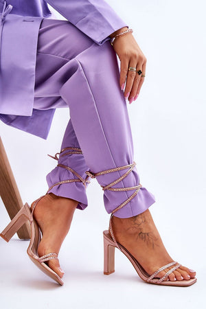 Sandály na šněrování model 179622 Step in style