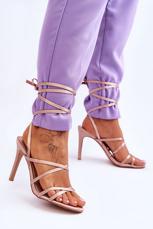 Sandály na šněrování model 179630 Step in style