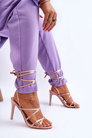 Sandály na šněrování model 179630 Step in style