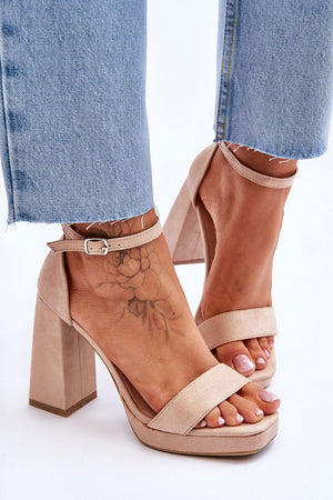 Sandály na podpatku model 179871 Step in style