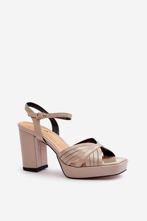  Sandály na podpatku  model 195544 Step in style 