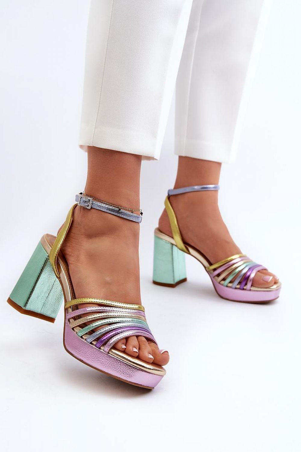  Sandály na podpatku  model 196965 Step in style 