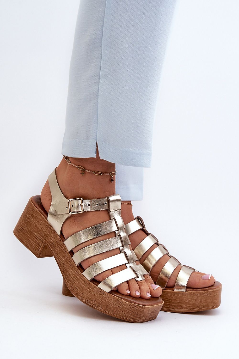  Sandály na podpatku  model 198812 Step in style 