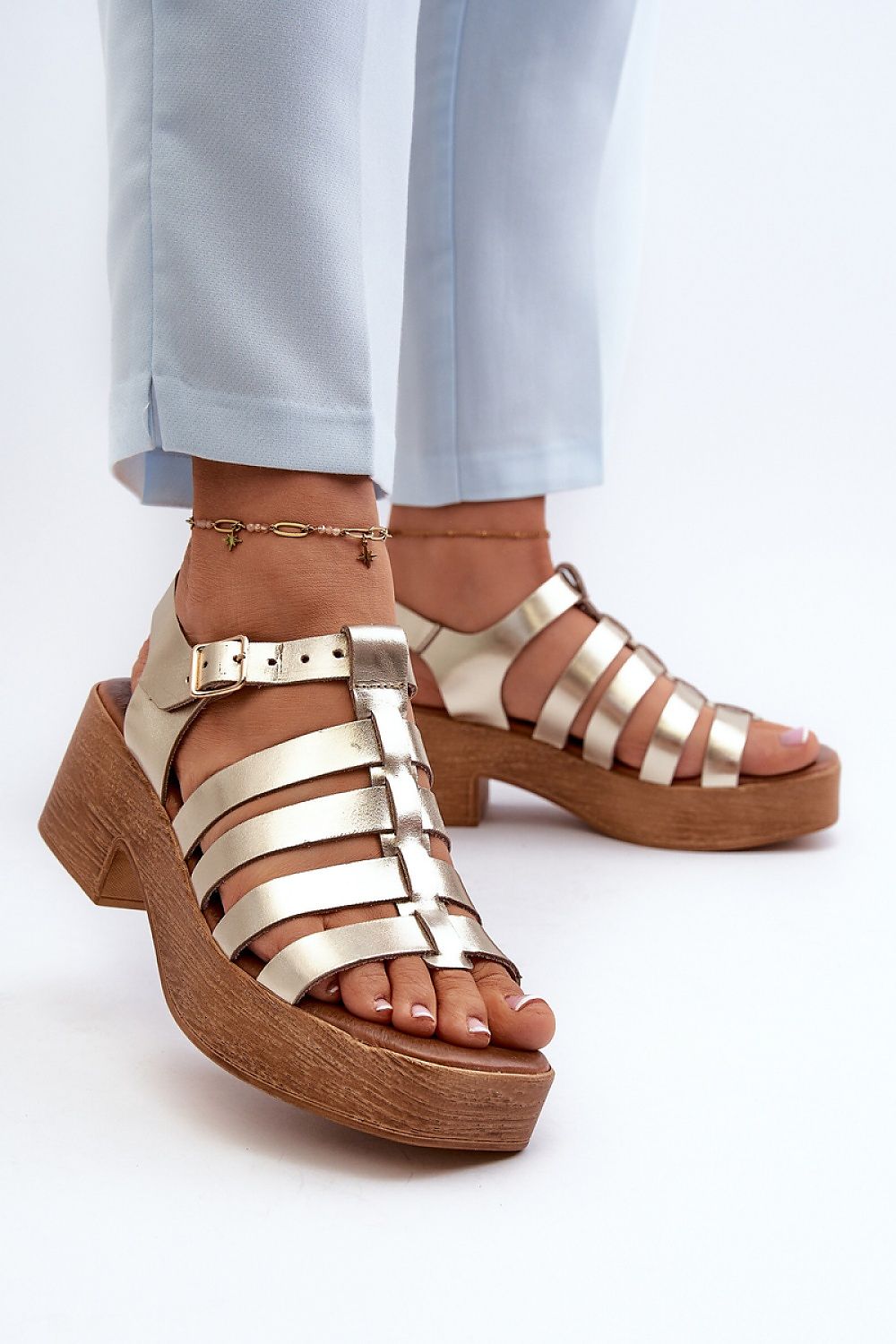  Sandály na podpatku  model 198812 Step in style 