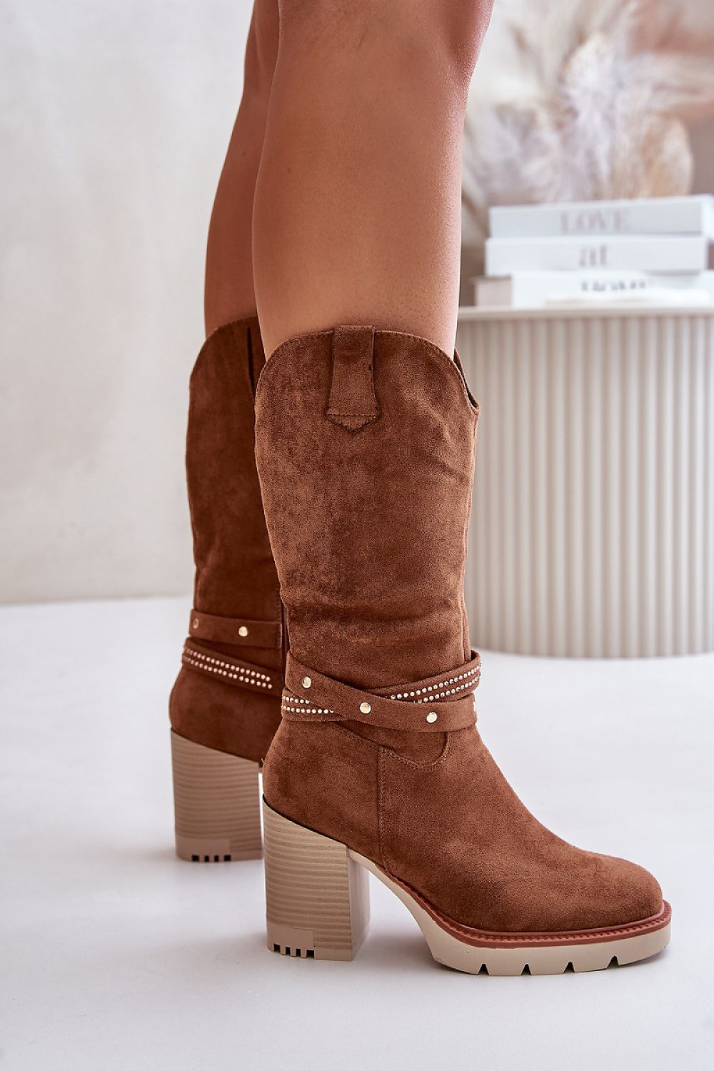  Kozačky na podpatku  model 201320 Step in style 