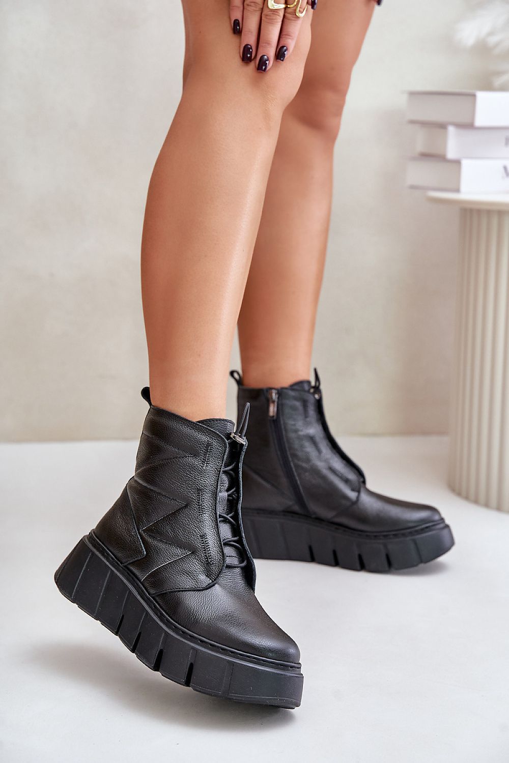  Boty na široké podrážce  model 202821 Step in style 