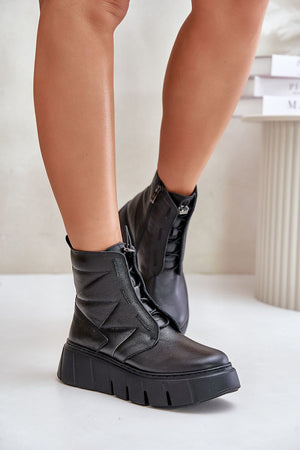  Boty na široké podrážce  model 202821 Step in style 