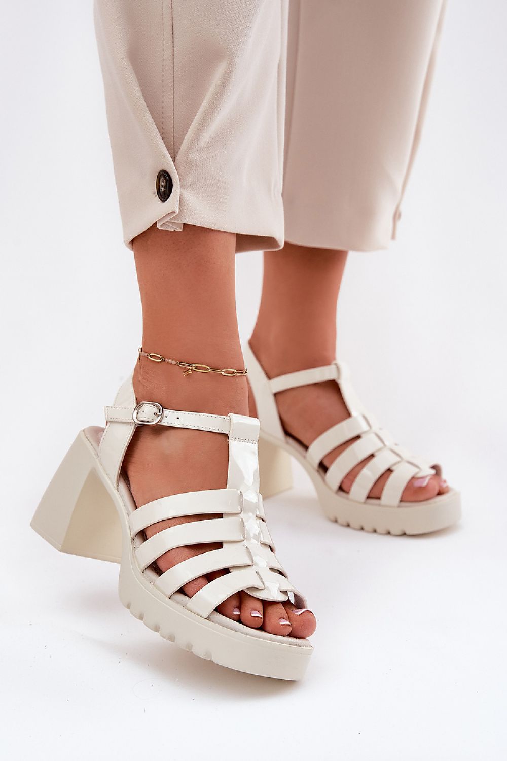  Sandály na podpatku  model 212575 Step in style 