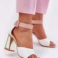  Sandály na podpatku  model 212823 Step in style 