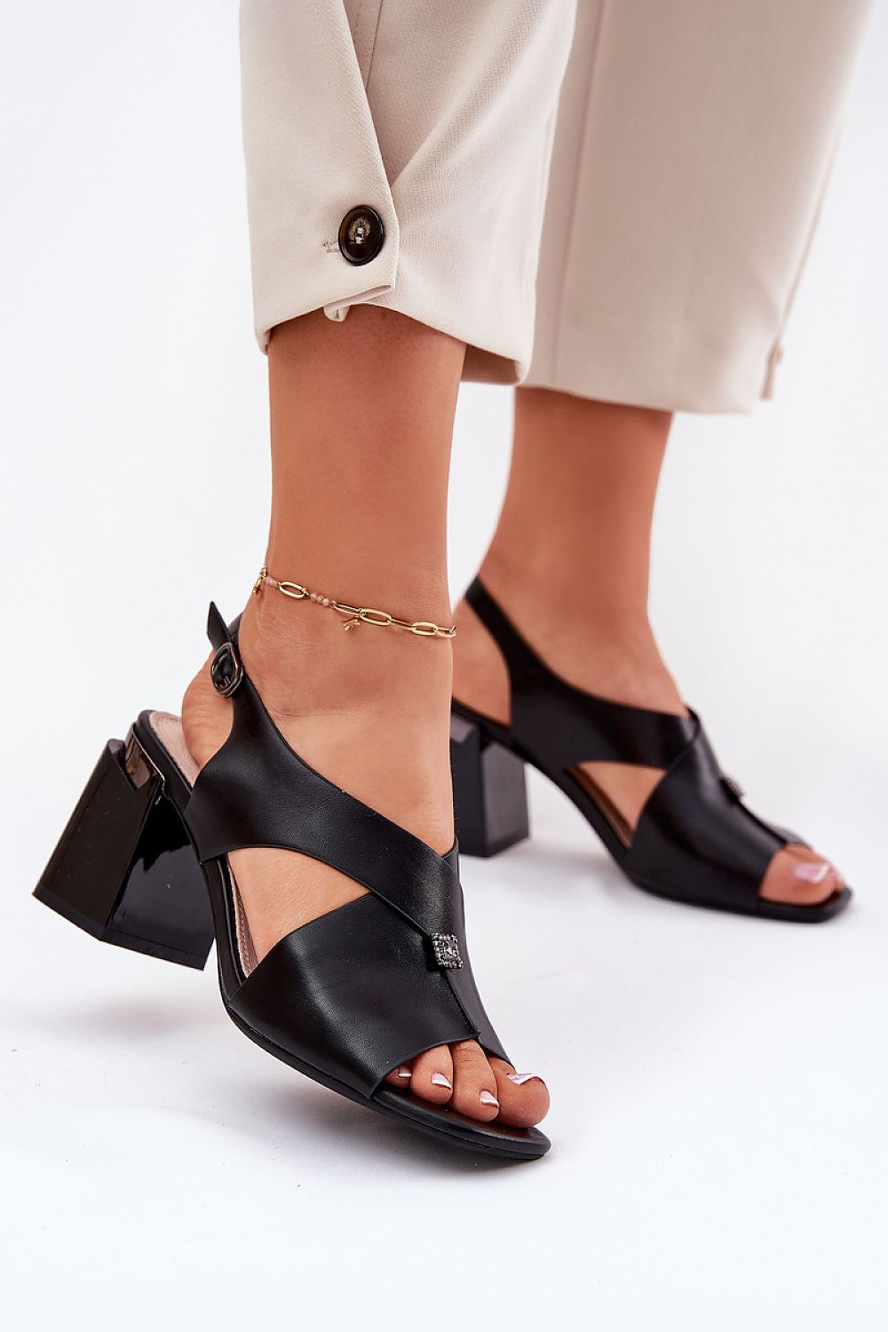  Sandály na podpatku  model 212828 Step in style 