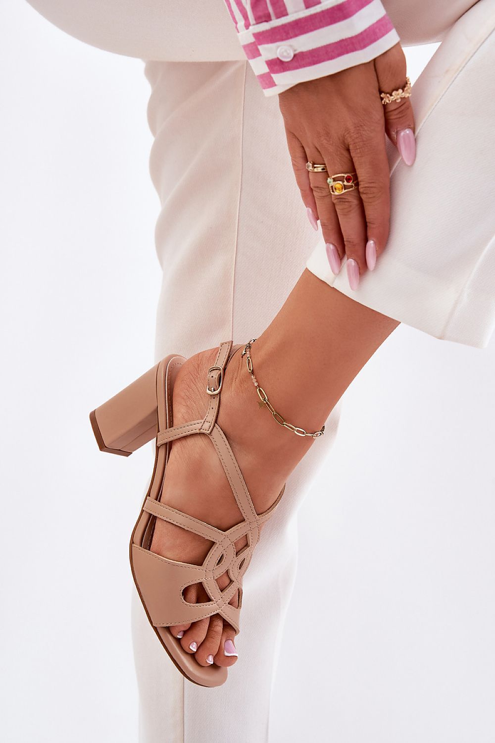  Sandály na podpatku  model 212835 Step in style 