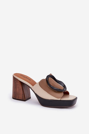  Klapky na podpatku model 212886 Step in style 
