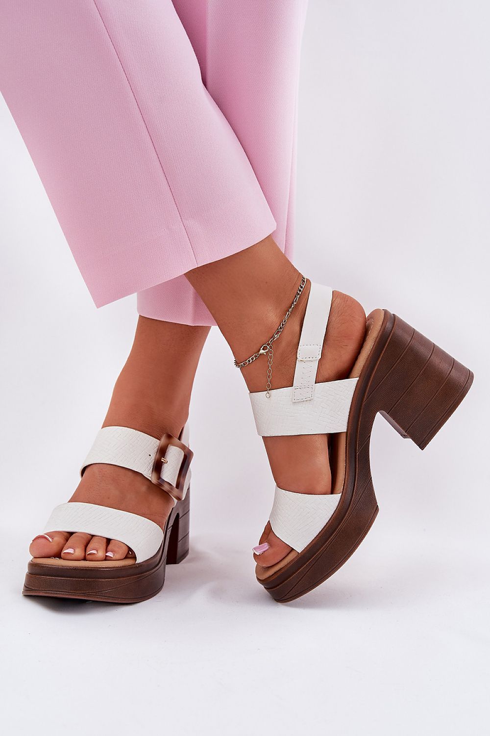  Sandály na podpatku  model 213008 Step in style 