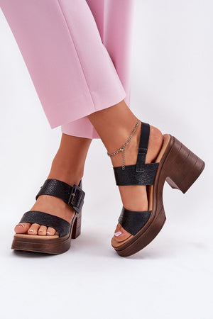  Sandály na podpatku  model 213164 Step in style 