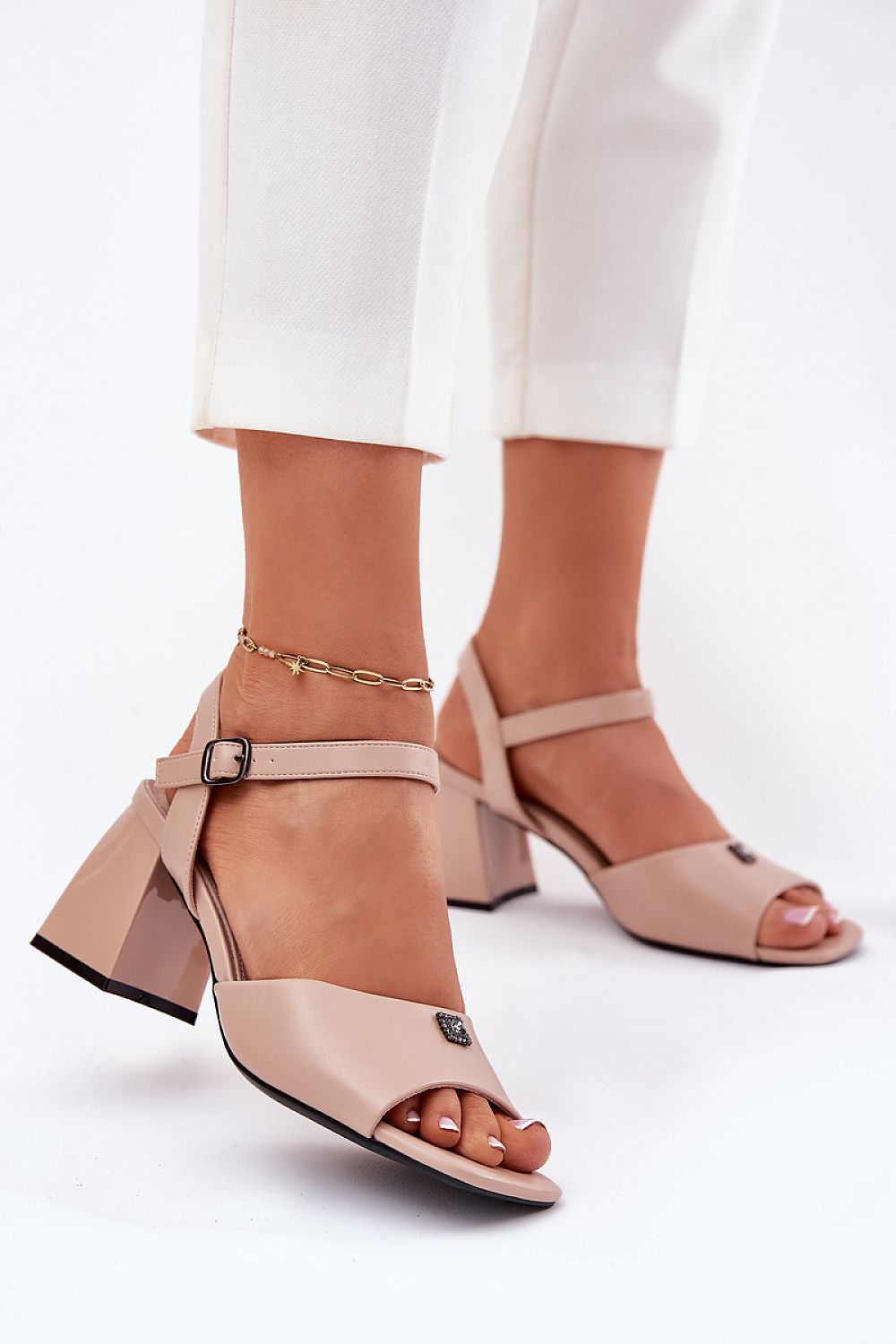  Sandály na podpatku  model 213185 Step in style 