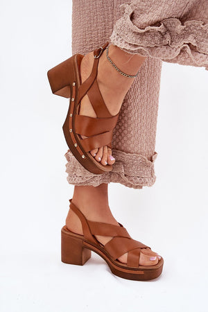  Sandály na podpatku  model 214390 Step in style 