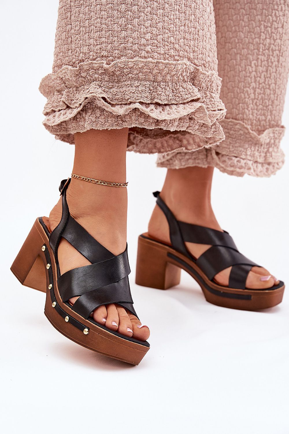  Sandály na podpatku  model 214744 Step in style 