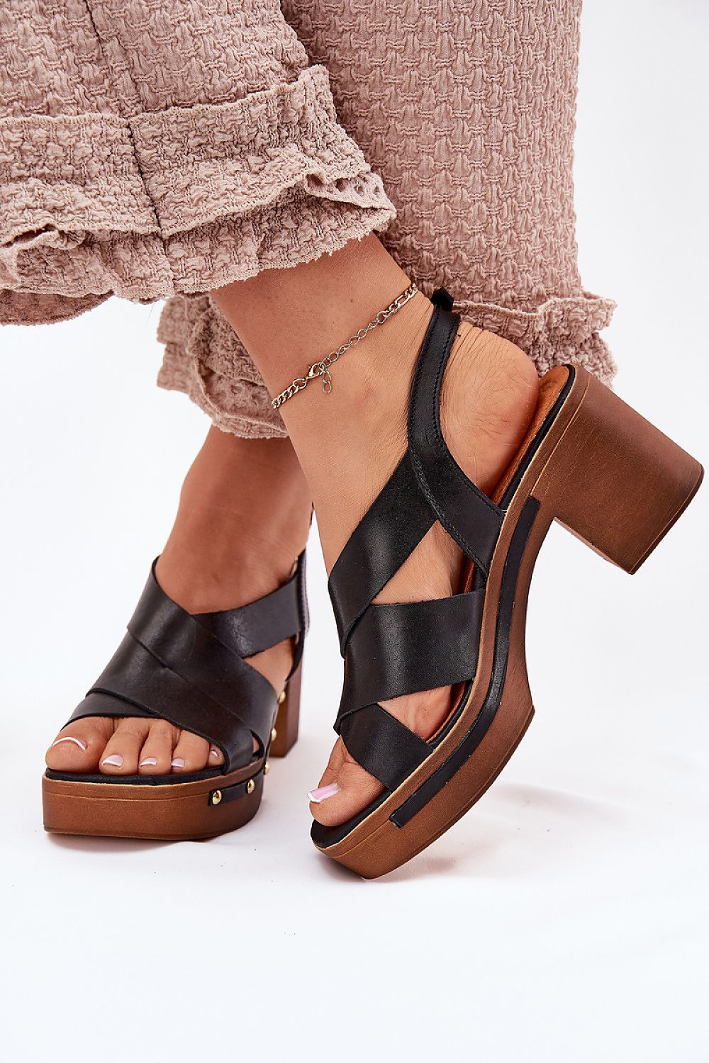  Sandály na podpatku  model 214744 Step in style 