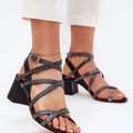  Sandály na podpatku  model 215004 Step in style 