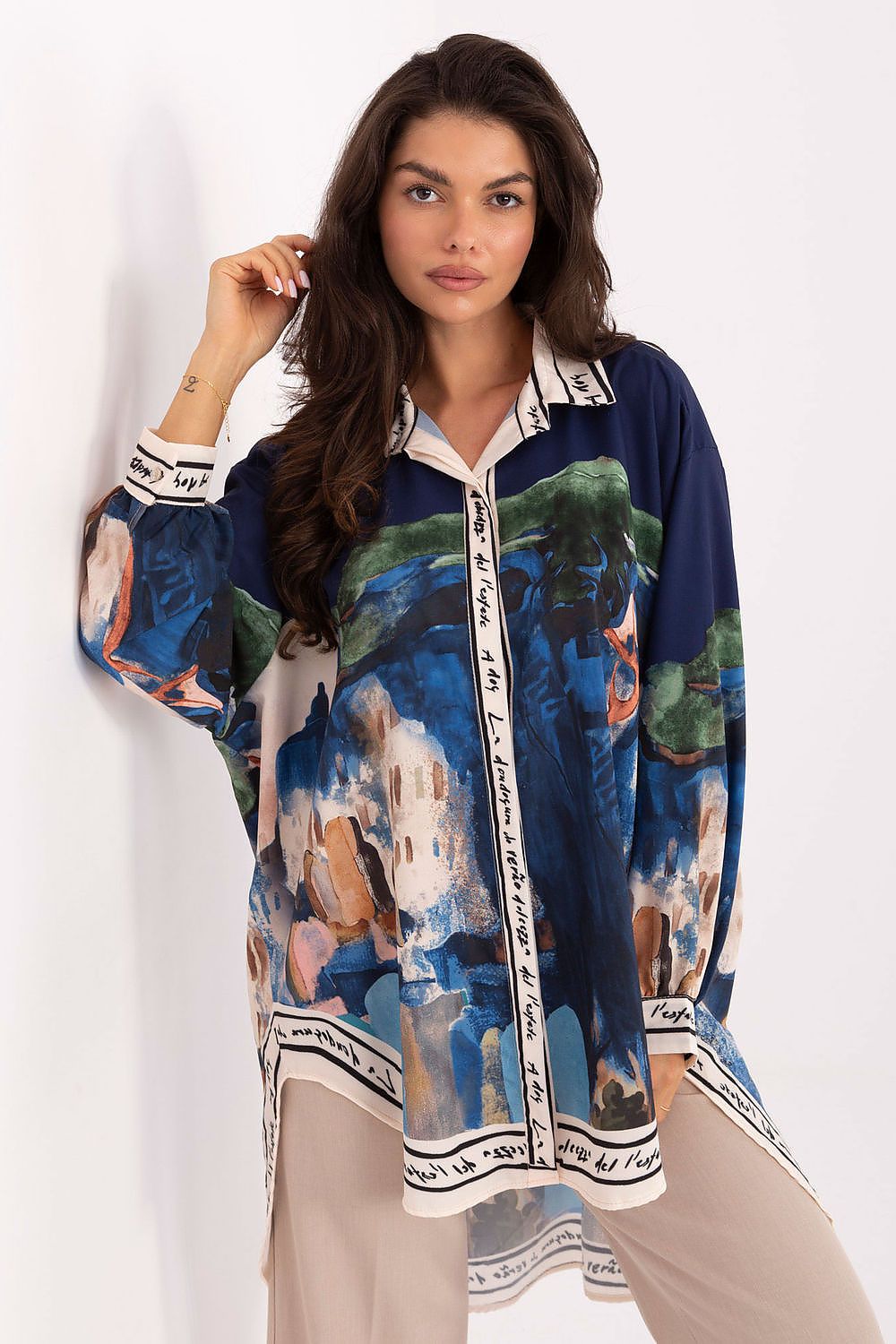  Košile s dlouhým rukávem  model 218393 Rue Paris 