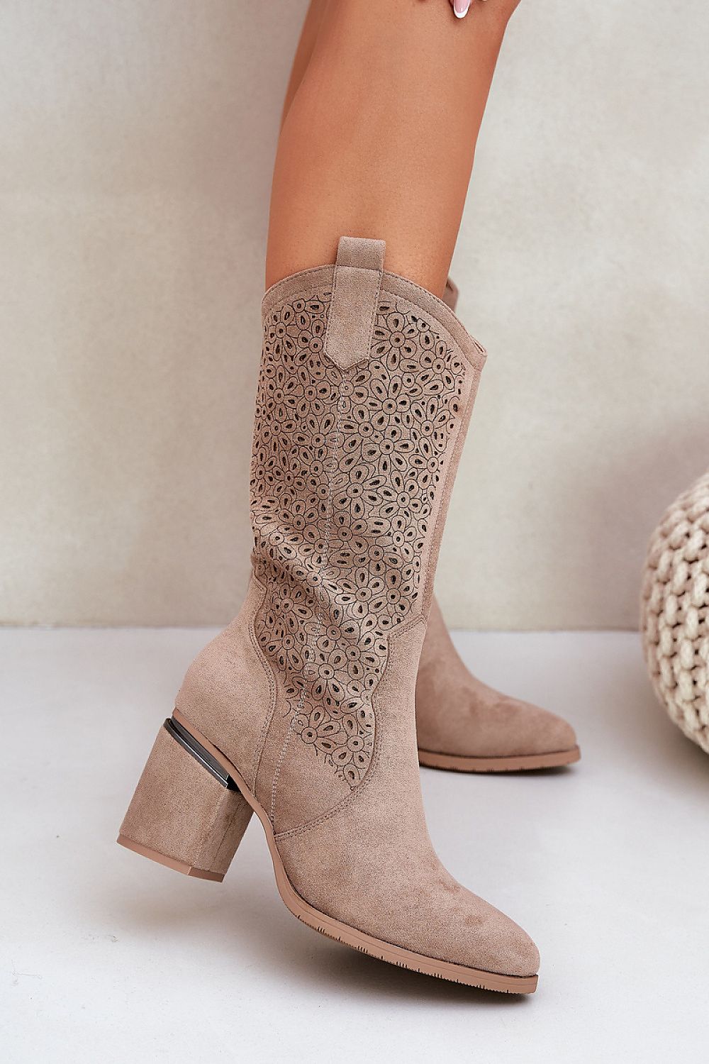  Ažurové kozačky  model 218494 Step in style 