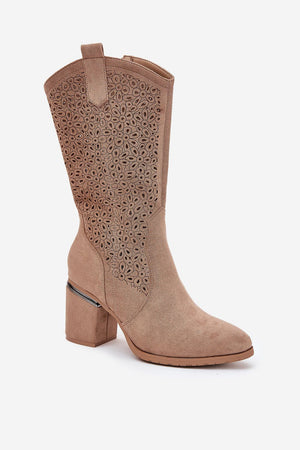  Ažurové kozačky  model 218494 Step in style 