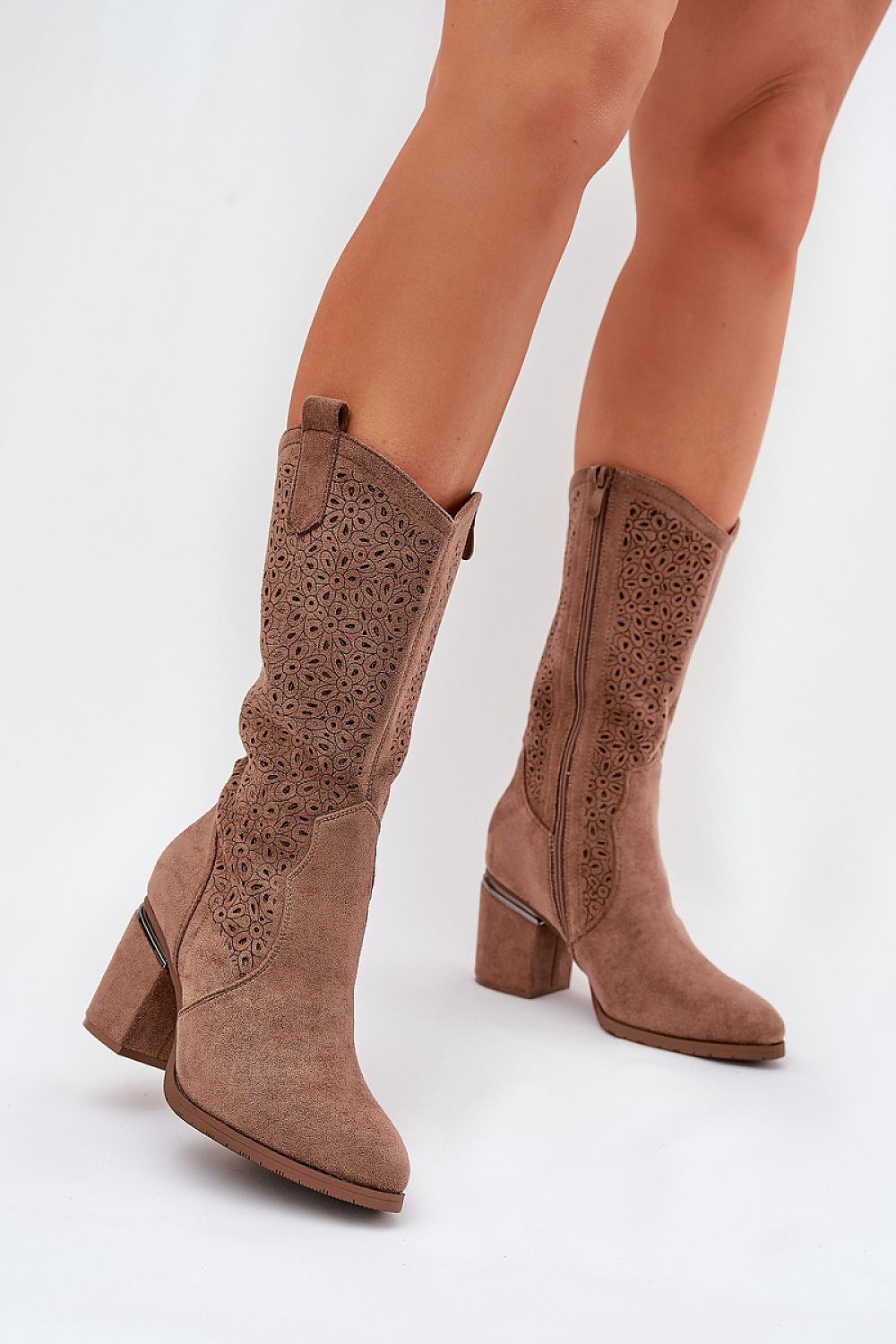  Ažurové kozačky  model 218495 Step in style 